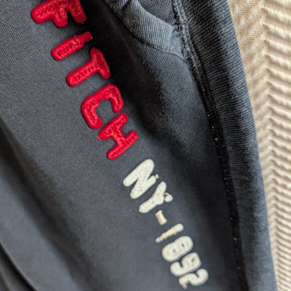 Abercrombie & Fitch Mens Navy blue & red sweatpants joggers medium straight leg - Picture 3 of 14